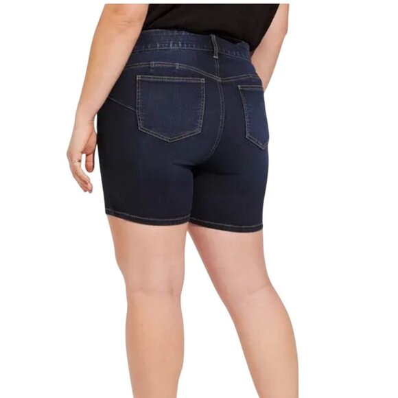 Torrid Bombshell 5" Premium Stretch High Waisted Denim Shorts Size 22 - Picture 2 of 9